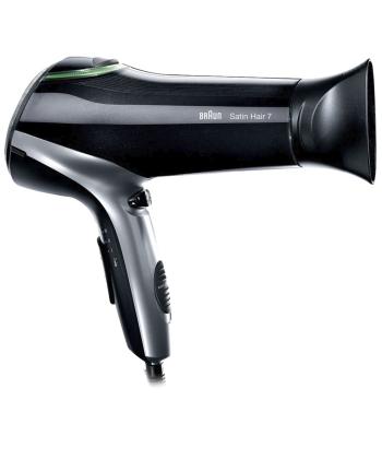 سشوار براون مدل ساتین هیر 7 2200 وات آیونیک بلک & متالیک گری مدل BRHD710E