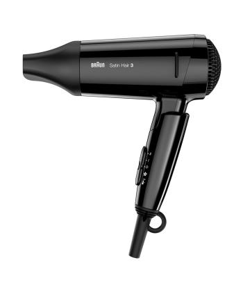 سشوار مسافرتی براون مدل ساتین هیر 1 1200 وات استایل & گو بلک مدل BRHD130E