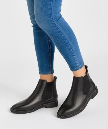 نیم بوت زنانه چرم طبیعی نوین چرم Novin Leather مدل 1633