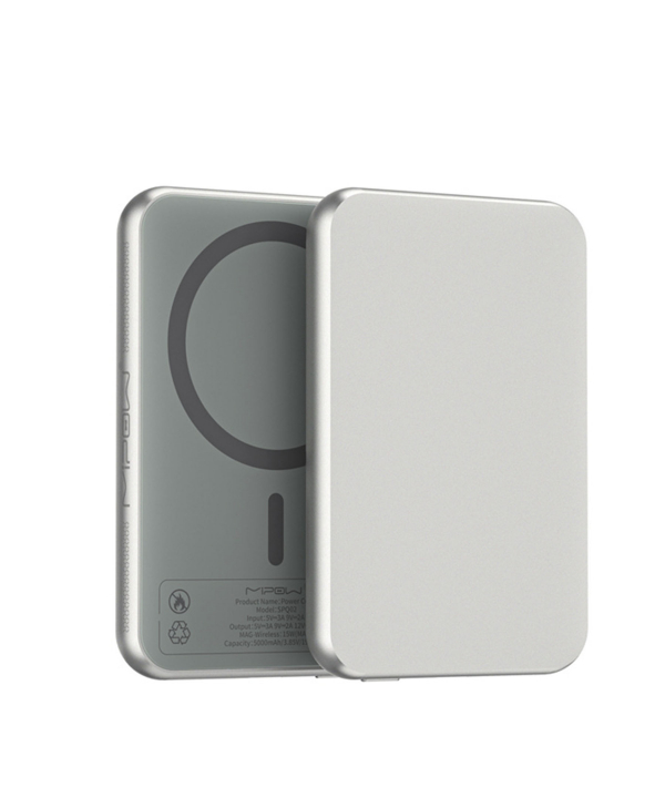 پاوربانک مگسیف 20 وات 5000 میلی‌آمپر مایپو مدل MIPOW POWER CUBE MAGLINK SLIM SPQ02 رنگ: خاکستری