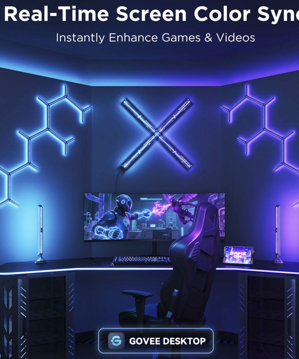 چراغ رومیزی هوشمند گیمینگ گووی مدل Govee Gaming Light Bars Pro H8048