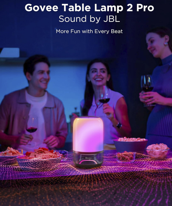 چراغ هوشمند روميزي گووي مدل Govee Table Lamp 2 Pro x Sound by JBL H6020