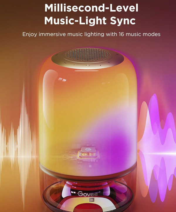 چراغ هوشمند روميزي گووي مدل Govee Table Lamp 2 Pro x Sound by JBL H6020