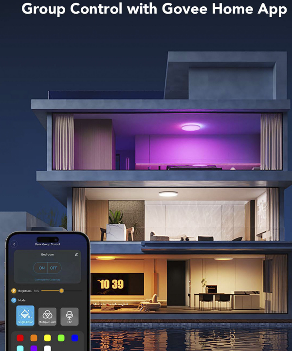 چراغ سقفي هوشمند 30 سانتي گووي Govee Smart Ceiling Light 1S H80A1