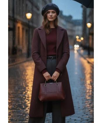 کیف دستی چرم طبیعی زنانه صاد مدل RZ0102