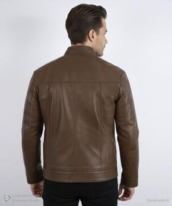 کت مردانه چرم طبیعی نوین چرم مدل بوگدان