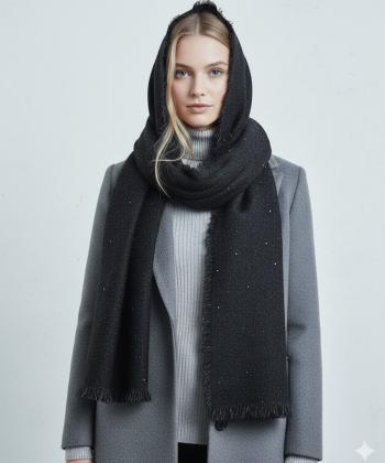 شال بافت زنانه نوولاشال كد 55261