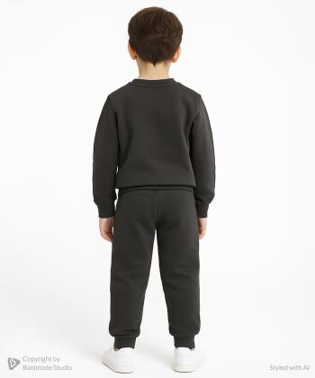 ست سویشرت و شلوار نخی پسرانه یو اس پولو کیدز مدل 4032C2