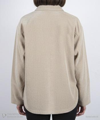 شومیز مخمل آستین بلند زنانه بهبود مدل 701665