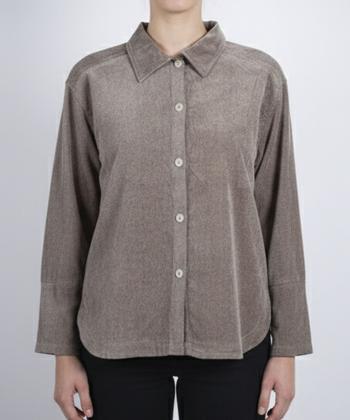 شومیز مخمل آستین بلند زنانه بهبود مدل 701665