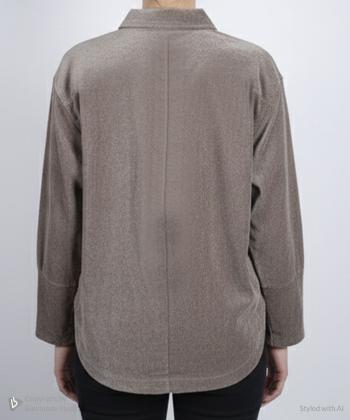 شومیز مخمل آستین بلند زنانه بهبود مدل 701665