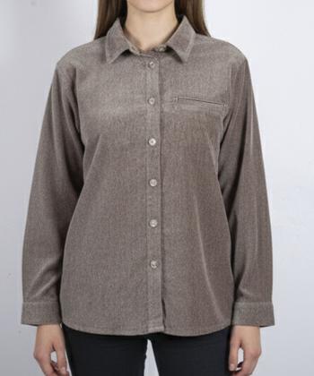 شومیز مخمل آستین بلند زنانه بهبود مدل 701666