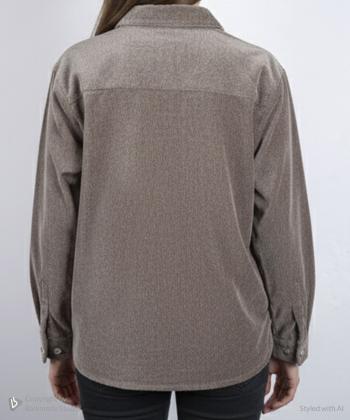 شومیز مخمل آستین بلند زنانه بهبود مدل 701666