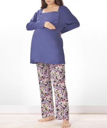 ست بلوز و شلوار راحتی بارداری ناربن مدل WS3984