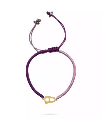 دستبند طلا 18 عیار زنانه روبی مدل 44983