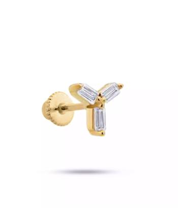 پیرسینگ طلا 18 عیار زنانه روبی مدل 57332