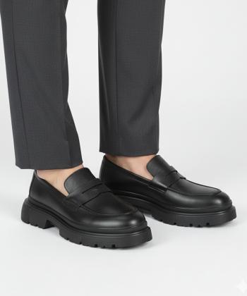 کفش کالج چرم طبیعی مردانه چرم مشهد مدل J6365