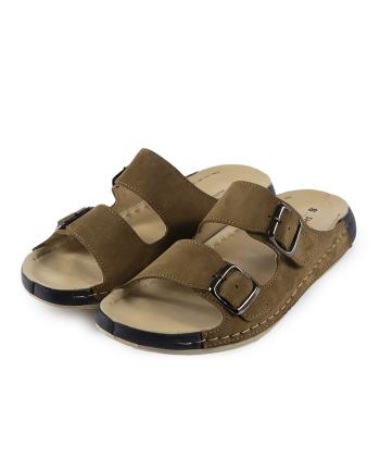 دمپايي مردانه چرم طبيعي شيما مدل پرسام