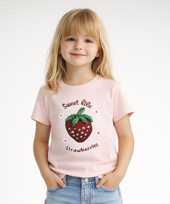 تیشرت آستین کوتاه دخترانه بالنو مدل 8224101G001