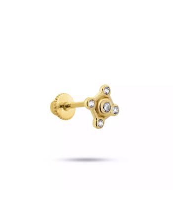 پیرسینگ طلا 18 عیار زنانه روبی مدل 57344