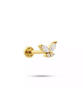 پیرسینگ طلا 18 زنانه روبی مدل 57191