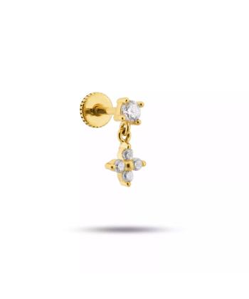 پیرسینگ طلا 18 زنانه روبی مدل 57320