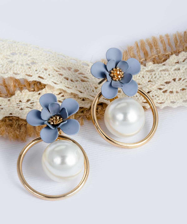 گوشواره زنانه طرح مروارید و گل کامیلا کنتی Camila Conti مدل 709907118