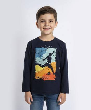 بلوز آستين بلند بچگانه تيتيش طرح فوتبال