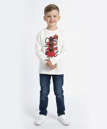 بلوز آستين بلند بچگانه تيتيش طرح اسكوييت