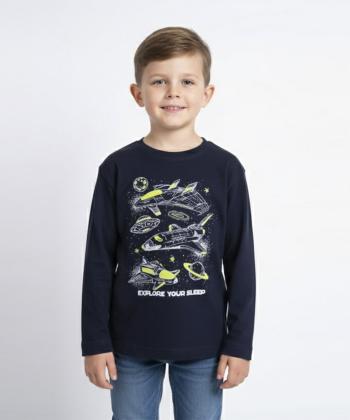 بلوز آستين بلند بچگانه تيتيش طرح فضايي