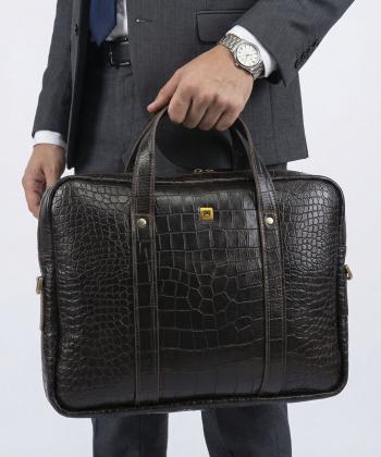 کیف اداری  مردانه چرم طبیعی منطMANTEکد A133