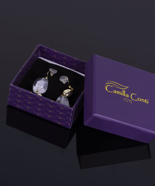 گوشواره زنانه سنگی کامیلا کنتی Camilla Conti طرح تا به تا
