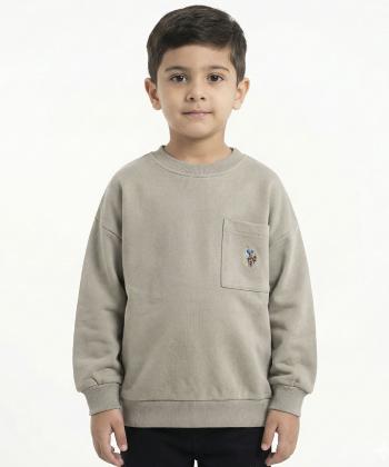 تيشرت آستين بلند پسرانه يو اس پولو كيدز كد 4014C3