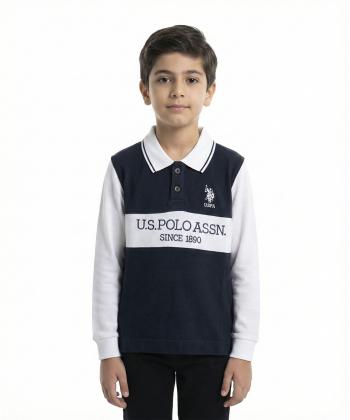 تيشرت آستين بلند پسرانه يو اس پولو كيدز كد 4023C2