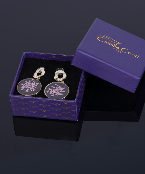 گوشواره زنانه رزینی طرح گلبرگ کامیلا کنتی Camila Conti مدل 709907123