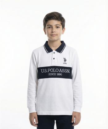 تيشرت آستين بلند پسرانه يو اس پولو كيدز كد 4023C2