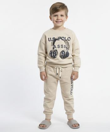 تيشرت آستين بلند و شلوار پسرانه يو اس پولو كيدز كد 4034C4