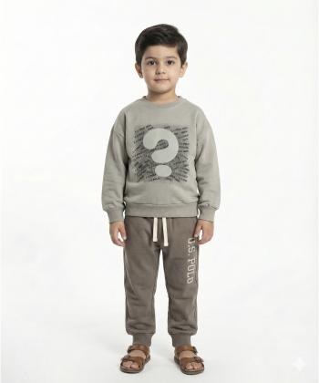 تيشرت آستين بلند و شلوار پسرانه يو اس پولو كيدز كد 4034C3