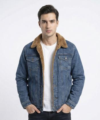 جكت جين مردانه پارتيشات مدل 5103111115310