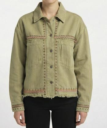 جكت كتان زنانه پارتيشات مدل 5203112321855