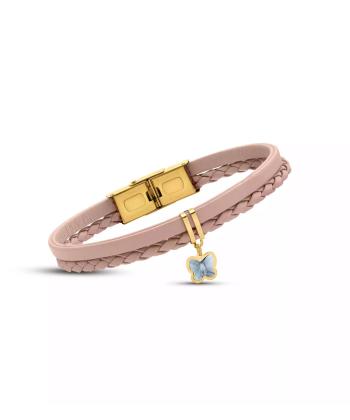 دستبند طلا 18 عیار زنانه روبی مدل 82343