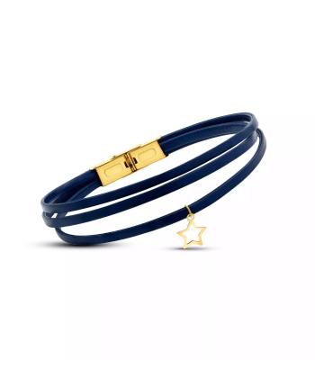 دستبند طلا 18 عیار زنانه روبی مدل 71376