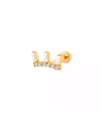 پیرسینگ طلا 18 عیار زنانه روبی مدل 74871