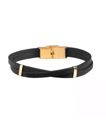 دستبند طلا 18 عیار مردانه روبی مدل 4493