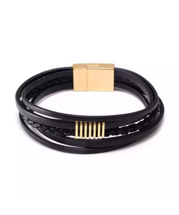 دستبند طلا 18 عیار مردانه روبی مدل 9277