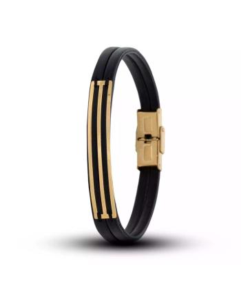 دستبند طلا 18 عیار مردانه روبی مدل 12734