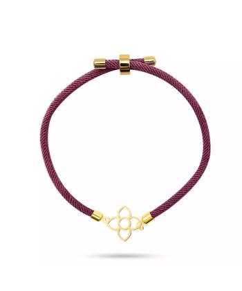 دستبند طلا 18 عیار زنانه روبی مدل 44985