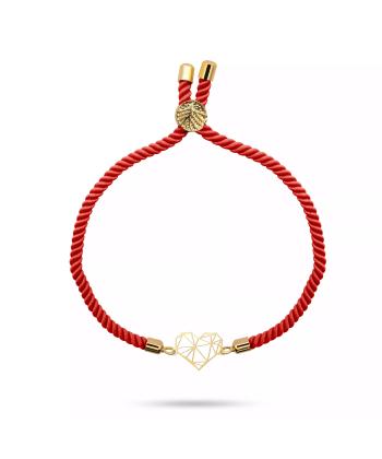 دستبند طلا 18 عیار زنانه روبی مدل 45032