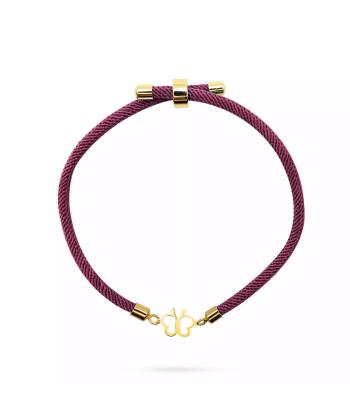 دستبند طلا 18 عیار زنانه روبی مدل 45099