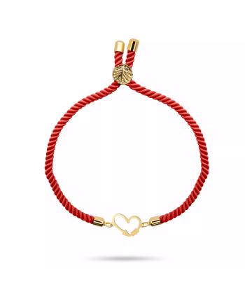 دستبند طلا 18 عیار زنانه روبی مدل 45495